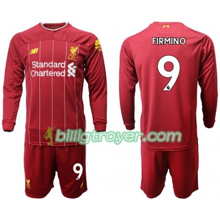 Billige Fotballdrakter Liverpool Firmino 9 Barn Hjemmedraktsett 2019/20 Langermet